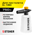 STEHER для пистолета G-180, пеногенератор для минимоек (75401-180) 00020554528