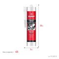 ЗУБР МОТОР, 280 мл, +250°C, черный, термостойкий силиконовый герметик, Профессионал (41245-4) 00022345269