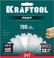 KRAFTOOL Fast, 190 х 30 мм, 24Т, пильный диск по дереву (36950-190-30) 00023394769