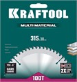KRAFTOOL Multi Material, 315 х 30 мм, 96Т, пильный диск по алюминию (36953-315-30) 00023394917
