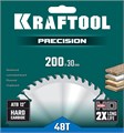 KRAFTOOL Precision, 200 х 30 мм, 48Т, пильный диск по дереву (36952-200-30) 00023395223