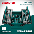 KRAFTOOL GRAND-99, 99 предм., (1/2″+1/4″), Универсальный набор инструмента (27978-H99) 00026933421