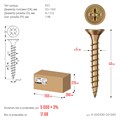 ЗУБР СУ-Ж 40 x 5.0 мм, желтый цинк, универсальный саморез, 17.68 кг (5000 шт.) (4-300390-50-040) 00028267620