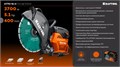 KRAFTOOL 3700 Вт, 400 мм, диск в комплекте, бензорез по бетону (бетонорез) (K770-16 H) 00030902009