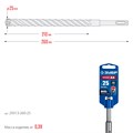 ЗУБР ПРОФИ-4Х 25x260 мм, SDS-plus бур (29313-260-25) 00031312605