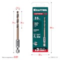 KRAFTOOL НЕХ-1/4″, d 3.5 х 79 мм, сверло по металлу для винтовёртов и шуруповертов IMPACT READY (29652-3.5) 00031316254