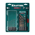 KRAFTOOL НЕХ-1/4″, 10 шт, набор сверл по металлу для винтовёртов и шуруповертов IMPACT READY (29652-H10) 00031316265