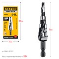 STAYER Pro-Max 4-12мм, 9 ступеней, винтовая спираль, сверло ступенчатое (29661-4-12-9) 00031316417