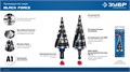 ЗУБР BLACK FORCE 6-38мм, 12 ступеней, винтовая проточка, сверло ступенчатое, ПРОФЕССИОНАЛ (29671-6-38-12) 00031316454