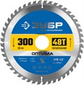 ЗУБР Оптима, 300 x 50 мм, 48Т, пильный диск по дереву, Профессионал (36903-300-50-48) 00031346990
