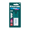 KRAFTOOL INOX-A24, 10 шт, нержавеющие трапециевидные лезвия (09626-S10) 00036355420