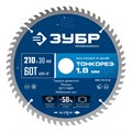 ЗУБР Тонкорез 210х30 x 1.8 мм, 60Т, диск пильный по дереву, тонкий рез, Профессионал (36933-210-30-60) 00039545336