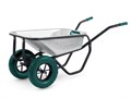 KRAFTOOL MAXDrive-2 110л, 280 кг, двухколесная, с трубным усилителем, кузов 0,9 мм, полиуретановые колеса, тачка строительная (39860) 00042750289