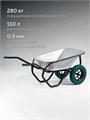 KRAFTOOL MAXDrive-2 110л, 280 кг, двухколесная, с трубным усилителем, кузов 0,9 мм, полиуретановые колеса, тачка строительная (39860) 00042750289