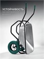 KRAFTOOL MAXDrive-2 110л, 280 кг, двухколесная, с трубным усилителем, кузов 0,9 мм, полиуретановые колеса, тачка строительная (39860) 00042750289
