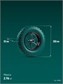 KRAFTOOL MAXDrive на спицевом диске, 4.80/4.00-8 х 380 мм, для тачек (арт. 39860, 39862), подшипник - 20 мм, колесо полиуретановое для тачек (39869) 00043157947