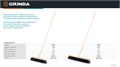 GRINDA EURO буковая колодка 40см, шлифованный черенок из берёзы 120см (d22мм) щетина 70мм, 5-рядная, уличная щётка с черенком (39251-400) 00044674338