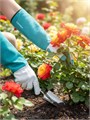 GRINDA ROSE, M (8), кожаные садовые перчатки для колючих кустарников с увеличенной крагой, усиленная ладонь и кончики пальцев, PRO Line (11304-M) 00047978859