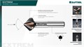 KRAFTOOL EXTREM, d 12.4х8х56 мм, Z3, 90°, сталь M35, U-образная спираль, зенковка (29734-6) 00048197233