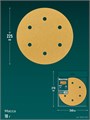 KRAFTOOL Giraffe GOLD-6 225 мм, Р320, шлифовальный круг на липучке, 6 отв. (35652-320) 00048323481