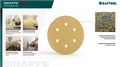 KRAFTOOL Giraffe GOLD-6 225 мм, Р320, шлифовальный круг на липучке, 6 отв. (35652-320) 00048323481