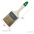 STAYER LASUR, 100 мм, 4″, смешанная щетина, деревянная ручка, для высокотекучих ЛКМ, плоская кисть (01031-100) 00010997