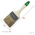 STAYER LASUR, 75 мм, 3″, смешанная щетина, деревянная ручка, для высокотекучих ЛКМ, плоская кисть (01031-75) 00011003