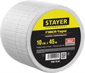 STAYER FIBER-Tape, 10 см х 45 м, 3 х 3 мм, самоклеящаяся серпянка, Professional (1246-10-45) 00011343