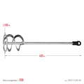 STAYER 80 x 400 мм, SDS+ хвостовик, оцинкованный, миксер для красок, Professional (06013-08-40) 00011666