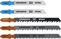 URAGAN T-хвост., по металлу/дереву, 5 шт, набор полотна для лобзика (159489-H5) 00013070