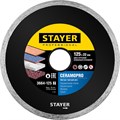 STAYER Ceramo-22, d 125 мм, (22.2 мм, 5 х 1.92 мм), сплошной алмазный диск Professional (3664-125) 00014449