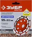 ЗУБР d 125 мм, двухрядная алмазная шлифовальная чашка (33376-125) 00015559
