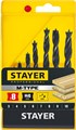 STAYER M-type, 8 шт: 3-4-5-6-7-8-9-10 мм, набор спиральных сверл по дереву (2942-H8) 00016346