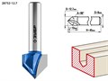 ЗУБР 12.7 x 13 мм, угол 90° мм, фреза пазовая галтельная V-образная, Профессионал (28752-12.7) 00016543