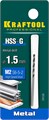 KRAFTOOL HSS-G, 1.5 х 43 мм, сталь P6M5, сверло по металлу (29651-1.5) 00017877