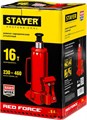 STAYER RED FORCE, 16 т, 230 - 460 мм, бутылочный гидравлический домкрат, Professional (43160-16) 00018490