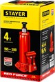 STAYER RED FORCE, 4 т, 195 - 380 мм, бутылочный гидравлический домкрат, Professional (43160-4) 00018496