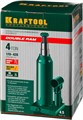 KRAFTOOL DOUBLE RAM, 4 т, 170 - 420 мм, с увеличенным подъемом, двухштоковый бутылочный домкрат (43463-4) 00018513