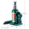 KRAFTOOL DOUBLE RAM, 4 т, 170 - 420 мм, с увеличенным подъемом, двухштоковый бутылочный домкрат (43463-4) 00018513