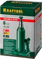 KRAFTOOL DOUBLE RAM, 6 т, 170 - 420 мм, с увеличенным подъемом, двухштоковый бутылочный домкрат (43463-6) 00018514