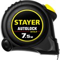 STAYER AutoLock, 7.5 м х 25 мм, рулетка с автостопом (2-34126-07-25) 00018826