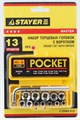 STAYER 13 шт, с воротком, набор торцовых головок (2-26089-H13) 00020548
