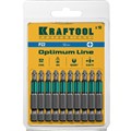 KRAFTOOL Optimum PZ2, 50 мм, 10 шт, биты (26124-2-50-10) 00020597
