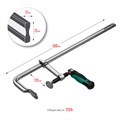 KRAFTOOL Forge FF-160/80, 120 х 500 мм, цельнокованая струбцина F (32014-120-500) 00020928