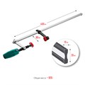 KRAFTOOL Universal UF-400/8, 80 х 400 мм, универсальная струбцина F (32018-080-400) 00021012