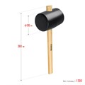 STAYER 1100 г, чёрная резиновая киянка (20505-100) 00021656