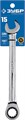ЗУБР 15 мм, комбинированный трещоточный гаечный ключ, Профессионал (27074-15) 00021941