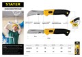 STAYER прямое лезвие, монтерский складной нож, Professional (45408) 00024417