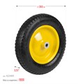 GRINDA WP-16, 3.25″ х 360 мм, для тачек (арт. 422396, 422399), стальной диск, подшипник - 16 мм, пневматическое колесо (422405) 00025603