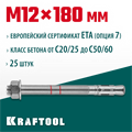 KRAFTOOL ETA Опция 7, М12 х 180, 25 шт, клиновой анкер (302184-12-180) 00026296